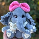 Handmade Crochet Amigurumi Soft Plushie Toy Elephant 