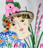 Lady face brooches  - Image 1