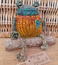 Handmade Knitted Frog named Mouse – One of a Kind Frog Ornament Whimsical Gift - Image 3