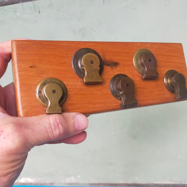 Vintage Tape Measure Key and Letter Rack 8