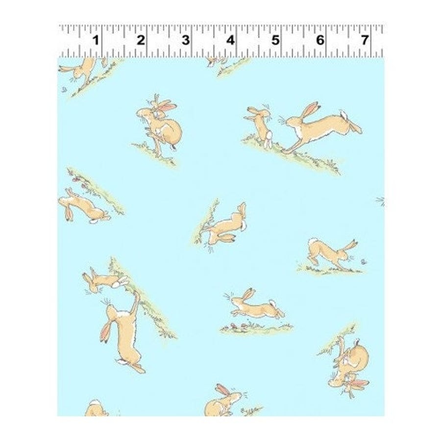 Fat Quarter Guess How Much I Love You 2018 Hares Blue Cotton Quilting Fabric
