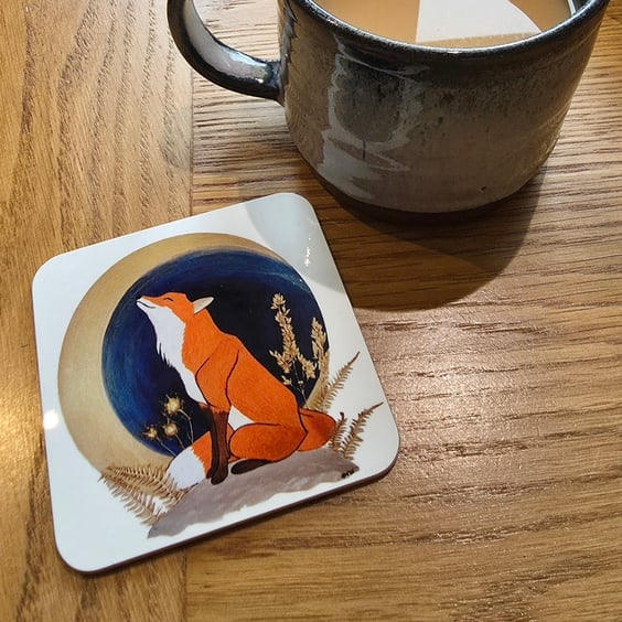 The Fox and the Moon Coaster