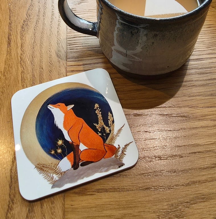 The Fox and the Moon Coaster