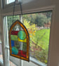 Stained Glass Suncatcher,  Gothic Arch Design - Image 3