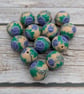 13 Polymer Clay Dragonfly and Rose Beads - Image 3