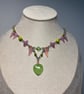 Mindy - Lime Green & Neon Pink Choker Necklace  - Image 2