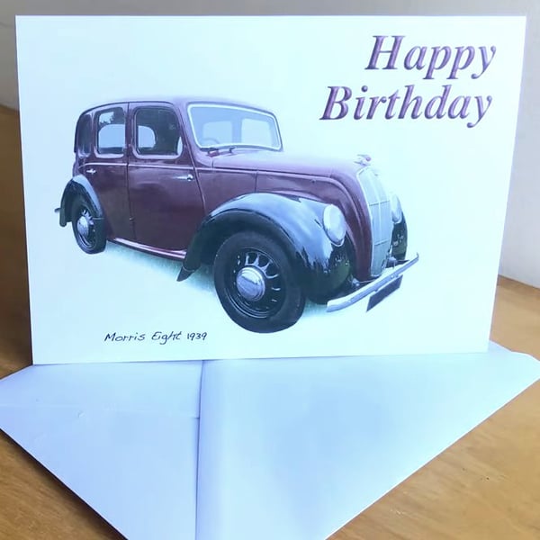 Morris Eight 1939 - Birthday, Anniversary, Retirement or Plain Card