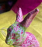 Pink and green decopatch rabbit  - Image 6