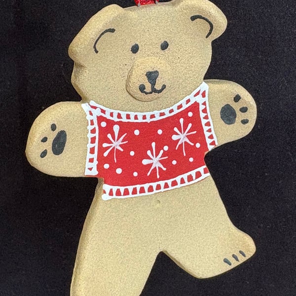 Gingerbread teddy hanging decoration