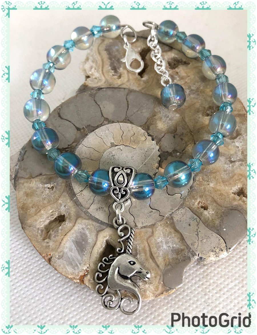 SALE OOAK Unicorn bangle style bracelet