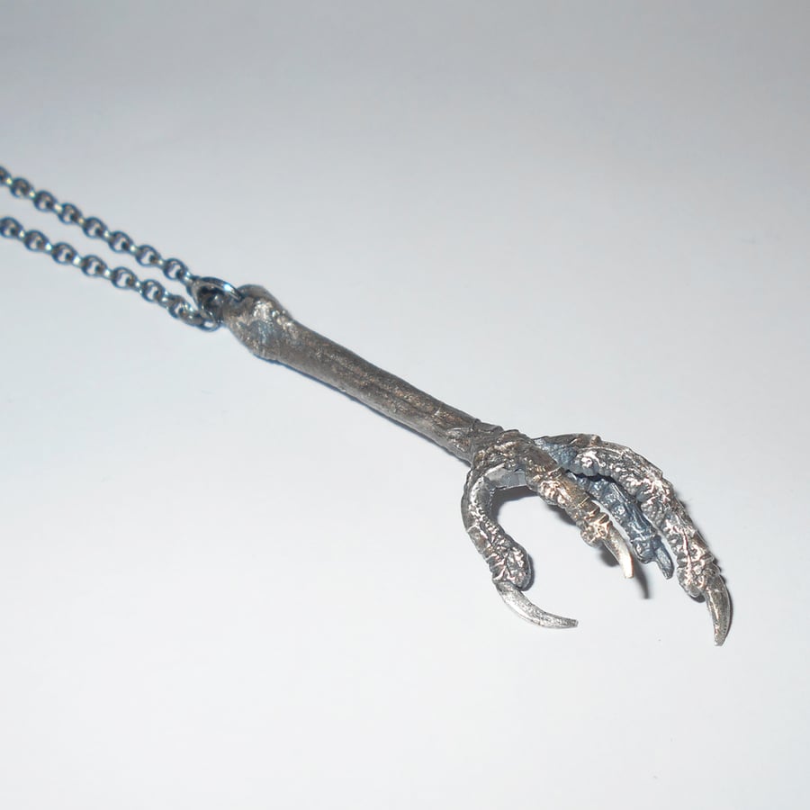 Sterling silver Bird Claw Pendant - Medium