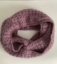INFINITY SCARF , cowl , neckwarmer .Alpaca blend. Super-soft. Purple. - Image 4