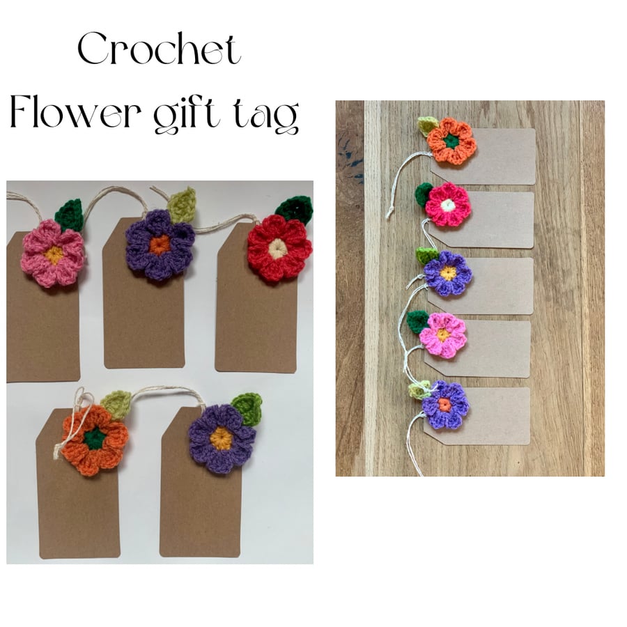 Crochet Flower Gift Tags Folksy