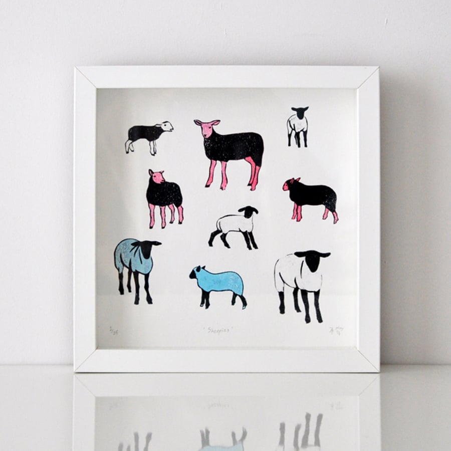 Fine Art Giclee Print - Sheepies - Unframed