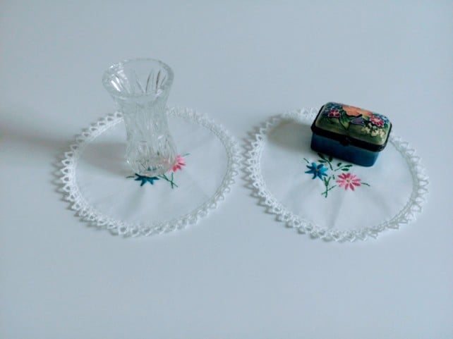 Dressing table mats, pair of dressing table mat... - Folksy