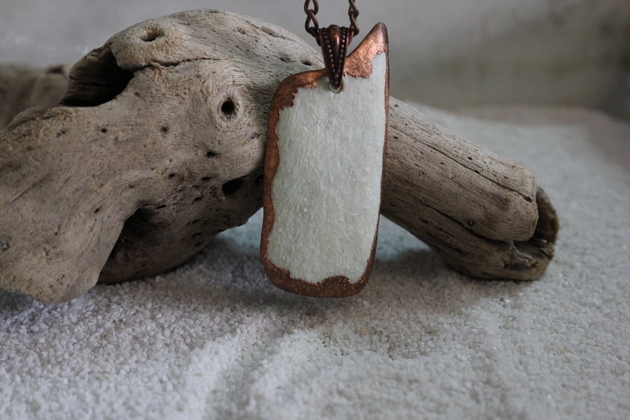Bone Pendant with Copper electroform 702