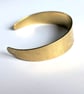 Brass Hand Stamped Swirly-Patterned Cuff - Image 2