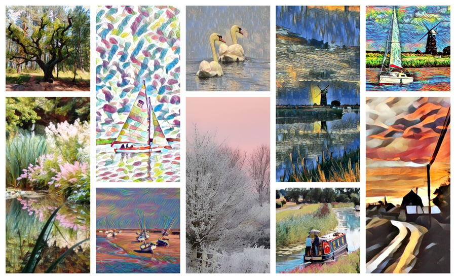 Norfolk Scenes Greeting Card A5 Size 