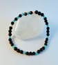 Amazonite & Onyx Beaded Stretch Bracelet, Birthday, Anniversary, Gifts For Her  - Image 3