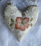 Dupion Silk Embroidered Heart