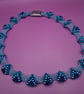 Handmade Fan Design Beaded Necklace