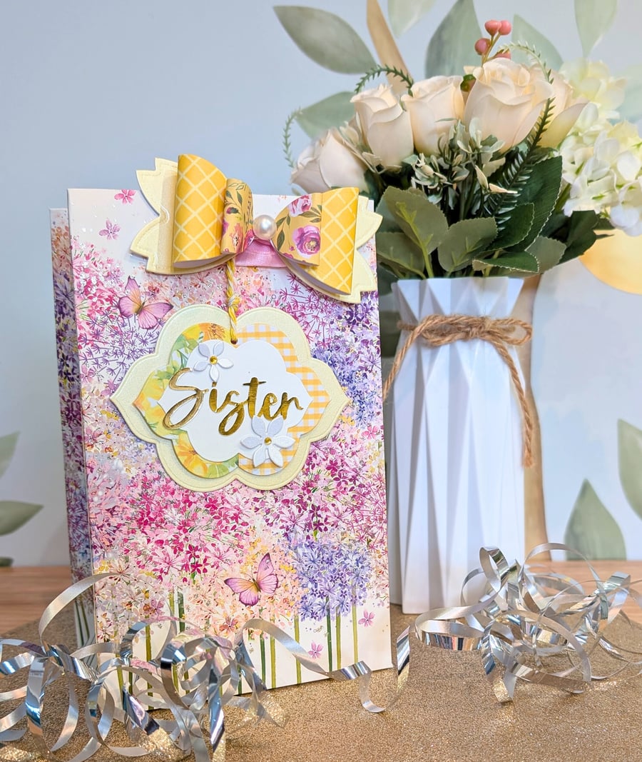 Yellow Patchwork Personalised Gift Tags and Bows