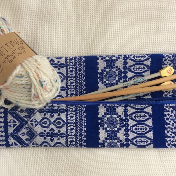 Long, Zipped Knitting Needle Bag