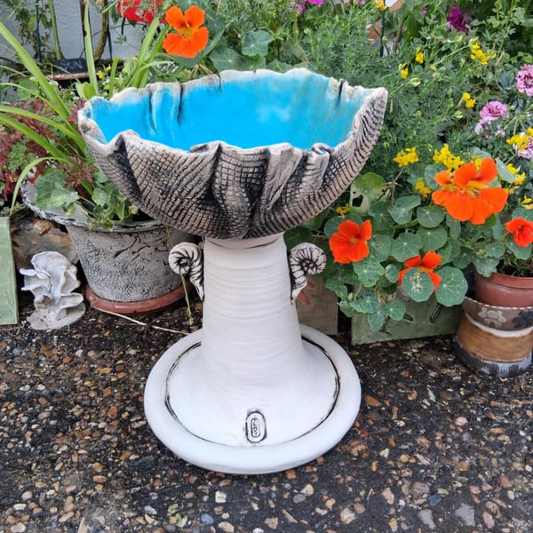Medium Ceramic Birdbaths to order.