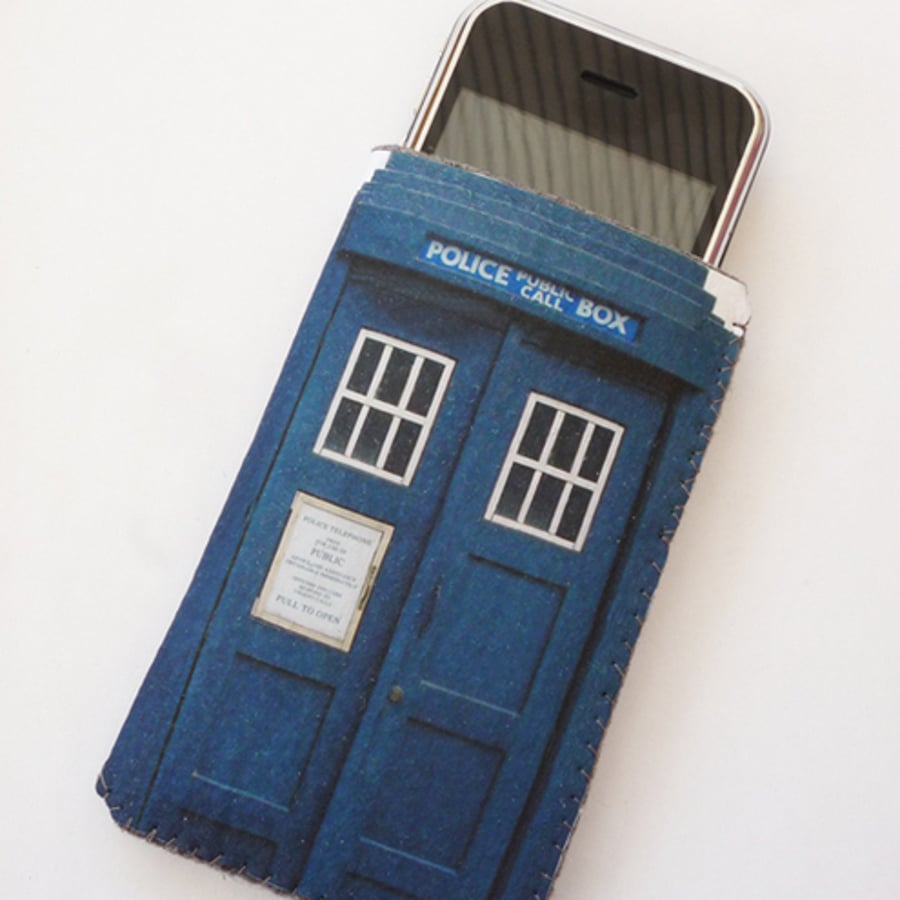 Doctor Who inspired Tardis Police Box iPhone Case