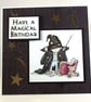 Handmade child's birthday card - the wizard - Image 1