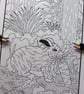Rabbit Woodland Animal A4 Colouring Page Printable JPG by S Godwin Studio - Image 1