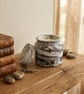 Black & White Marble Effect Eco-resin Scented Candle Jar