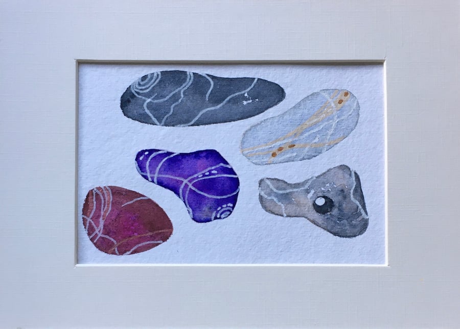 Beach pebbles painting 