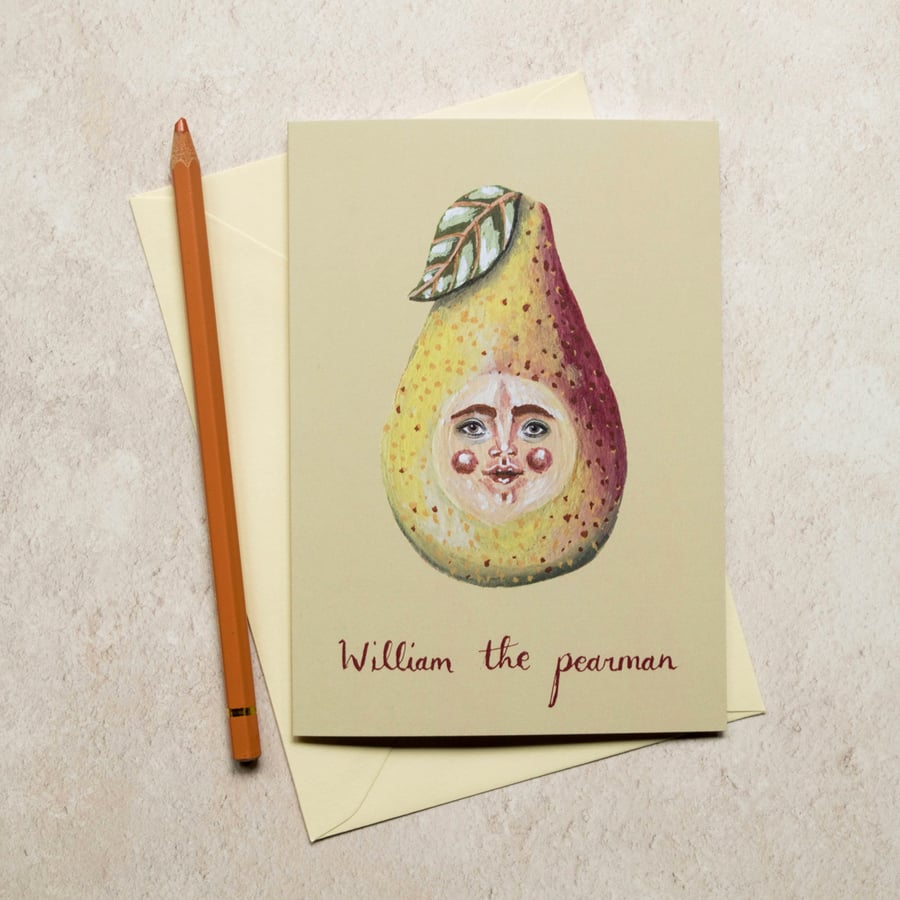 William the pearman greeting card. A6. Card for any occasion