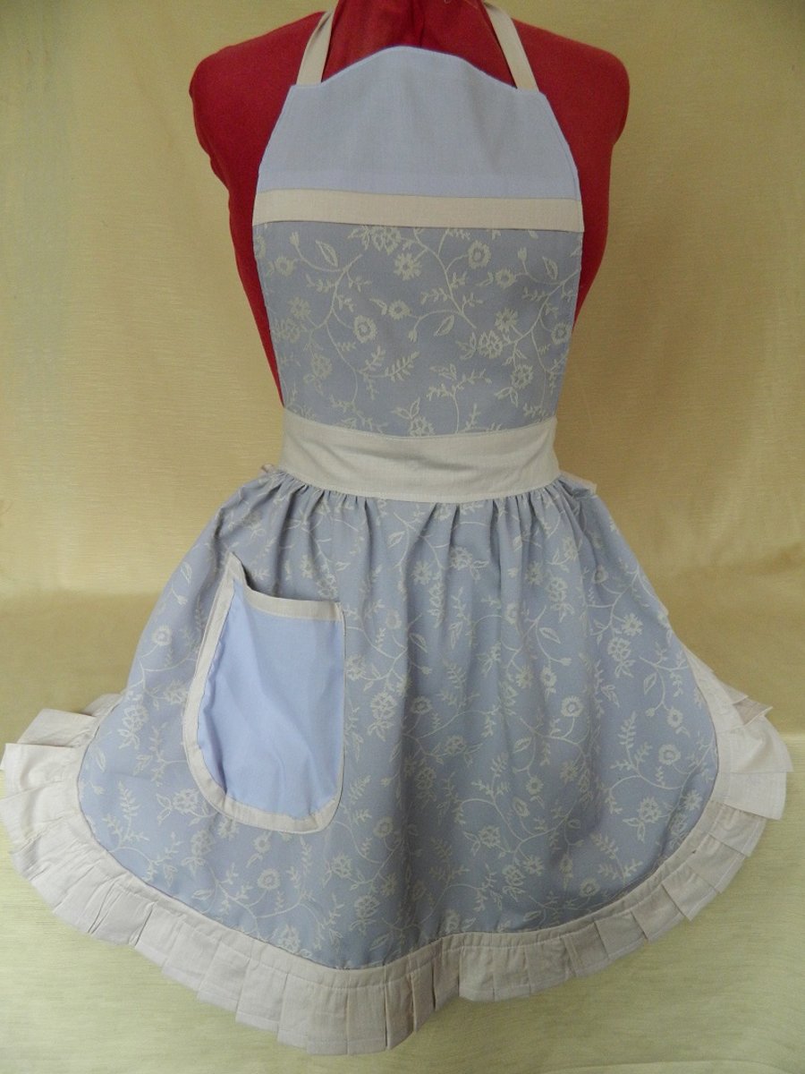 Vintage 50s Style Full Apron Pinny - Lilac