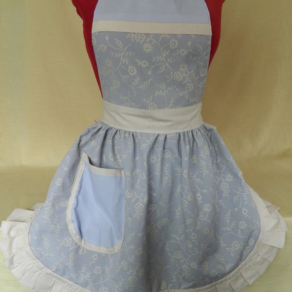 Vintage 50s Style Full Apron Pinny - Lilac