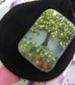 Handmade Fused Glass 'Autumn Tree' Brooch - Image 2