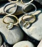 Sterling Silver & Brass Open Pebble Rock Pool Earrings - Designed & Handmade UK - Image 2