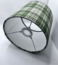 Handmade Sapling Green Shetland Tartan Check Cotton Fabric Lampshades - Image 2