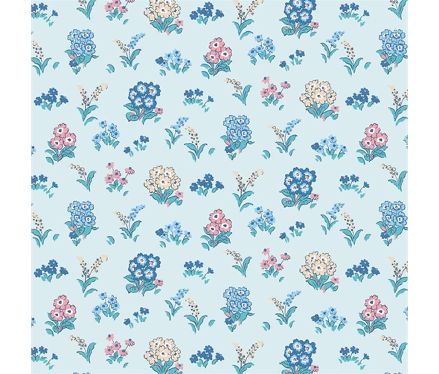 Liberty Cotton Floral Fabric, Midnight Garden, Kensington Gardens