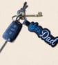 Music Lover Dad Keyring - Embroidered Faux Leather Gift for Dad - Image 2