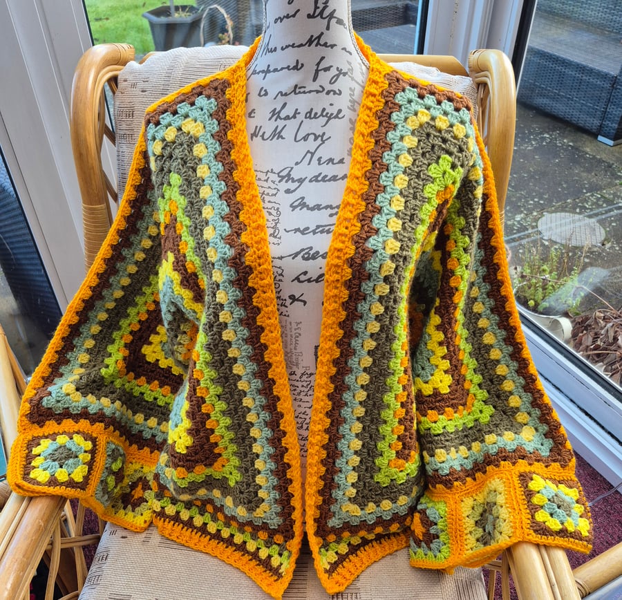 Handmade Crochet Hexagon Cardigan 