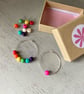 Multi-coloured, mix & match Hoop Earrings, sterling silver, rainbow - Image 2