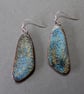 Handmade speckled blue glaze ceramic clay earrings, ceramic jewellery, lapis laz - Image 10