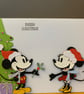 Handmade Minnie & Mickey Christmas Card – Festive Holly Christmas Card - Image 2