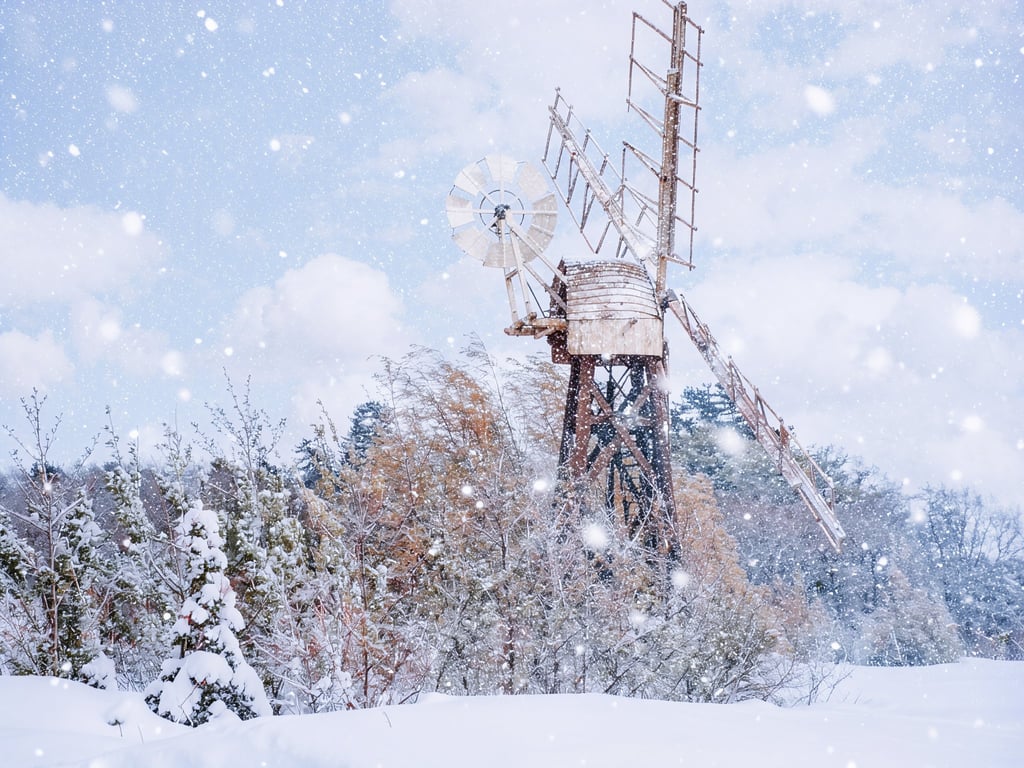 Windmill Norfolk Broads Winter Norfolk Christmas Greeting Card A5