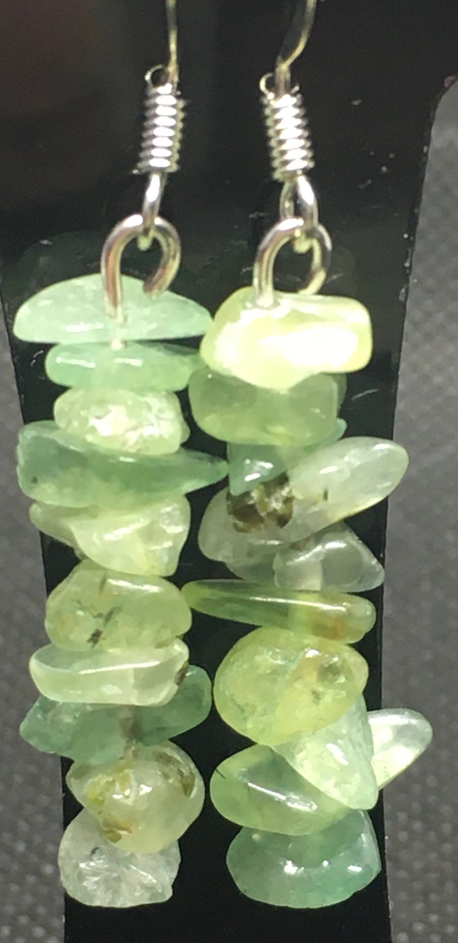 Aventurine crystal chip earrings