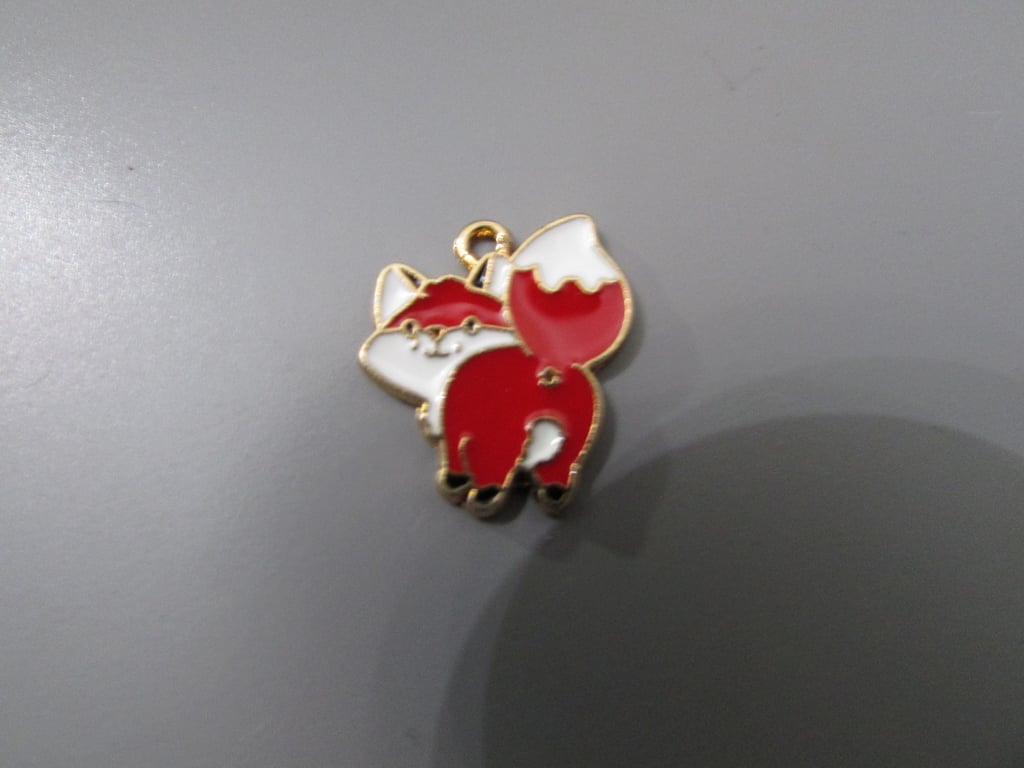 Fox enamel Jewellery Charm