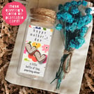 Heart Earrings In a Bottle, Mother's Day Plantable Gift Set