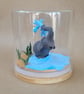 Splish Splash, handmade ornamental Elephant in a glass jar - Image 1